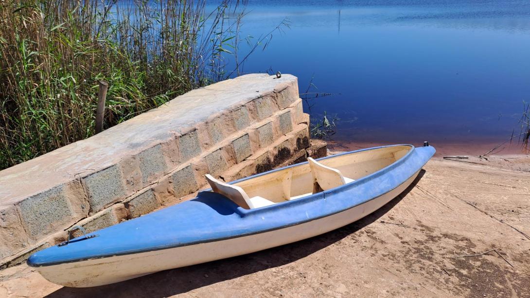 Canoe on the lagoon